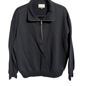 Universal Thread Women's Black Half-Zip Sweatshirt
